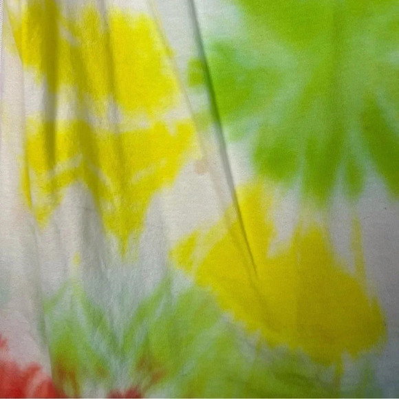 Gap Body Pure Body Orange & Green Tie Dye Athletic Tank Top M - Picture 4 of 4
